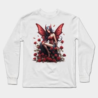 Gothic Fairy Roses #1 Long Sleeve T-Shirt
